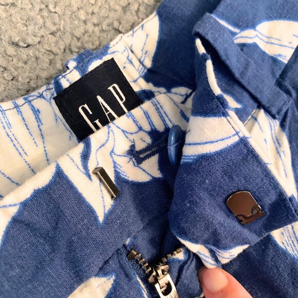 NWT GAP HIGH-RISE FLORAL LINEN SHORTS - SIZE L - Picture 4 of 8